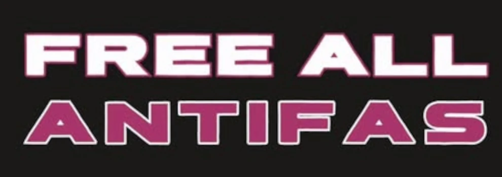 Scritta "free all antifas"
